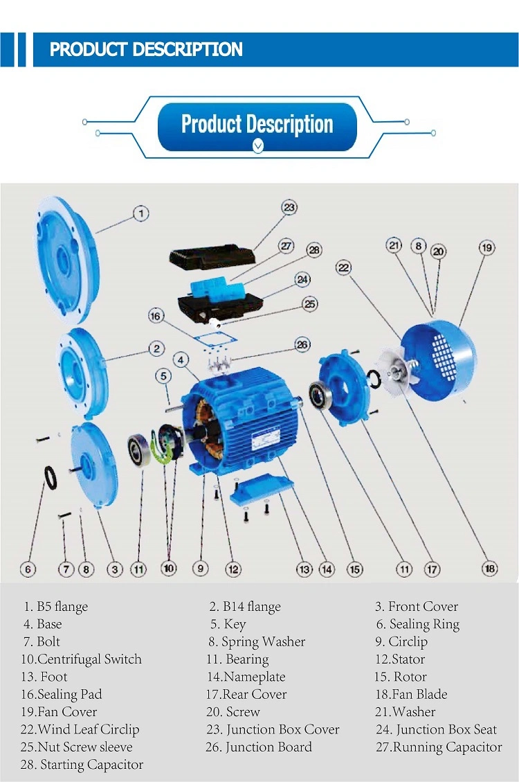 Yzr Yzre Series Crane and Metallurgical Wound Rotor Slip Ring Electric AC Motor